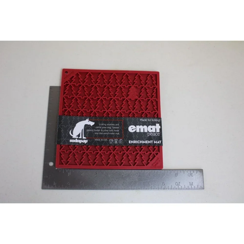 emat Enrichment Mat Dog Sodapup Peace 90592 Red